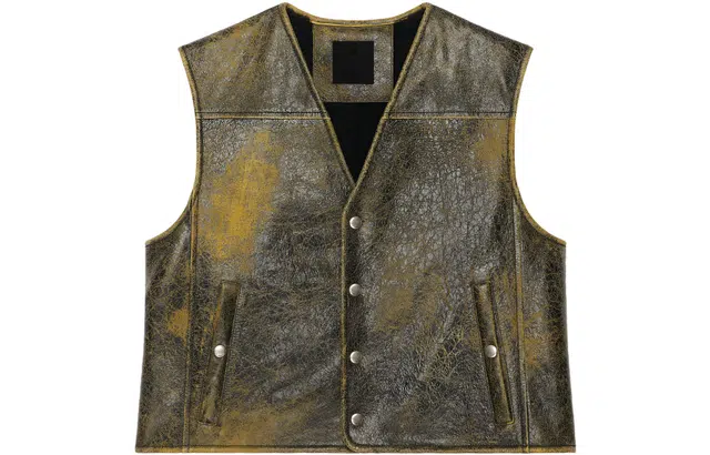 Givenchy Waistcoat In Crackled Leather V