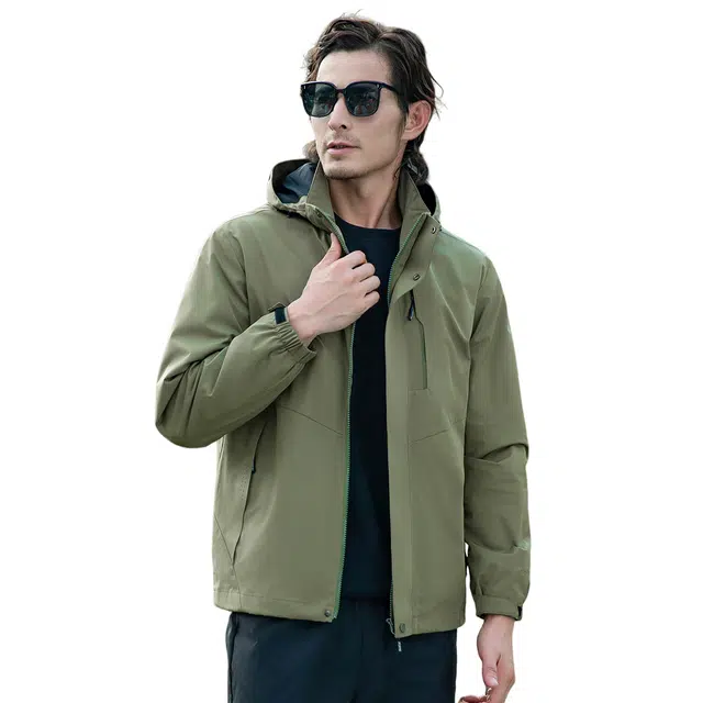 富铤 户外山系工装防风休闲耐脏连帽日常通勤夹克外套 男款