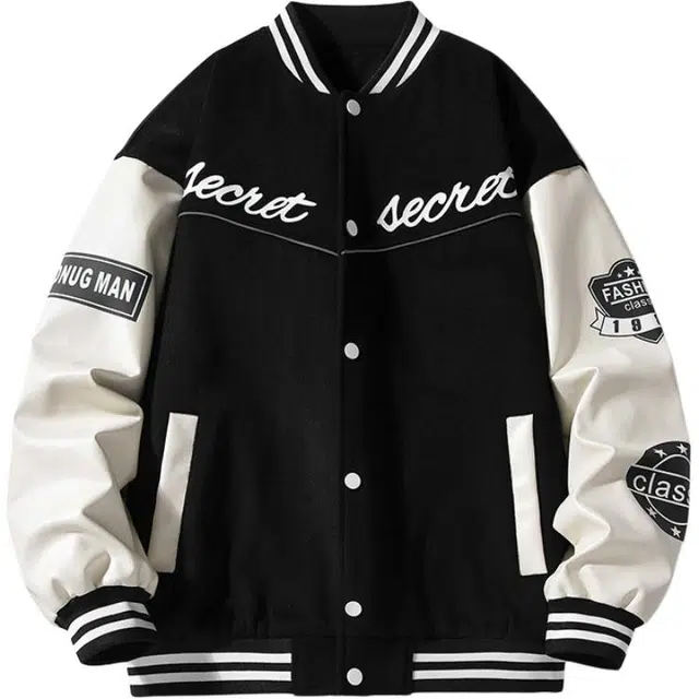 玉儿恋 青少年帅气美式棒球服潮牌日系飞行员夹克外套 男款