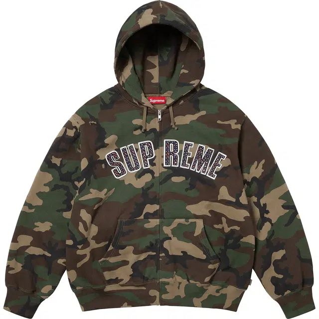 Supreme x B.B. SIMON SS25 Zip Up Hooded Sweatshirt logo
