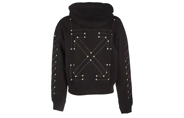 OFF-WHITE Diag Backbone Hoodie Black