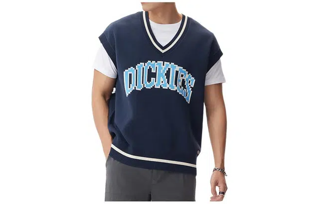 Dickies Jacquard V-Neck Vest Navy