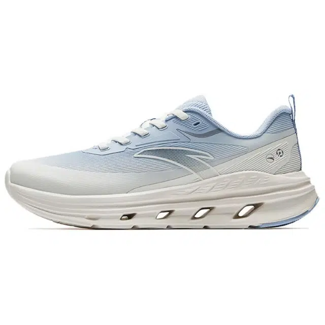 超级安踏 异构 舒适百搭耐磨防滑减震 低帮 休闲跑步鞋 女款 蓝白