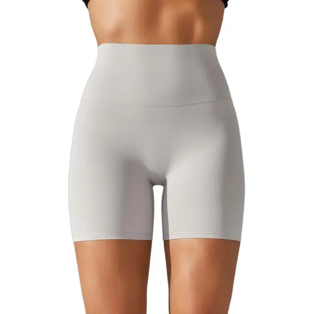 怪力萝莉  纯色弹力运动中腰修身透气  瑜伽短裤  女款