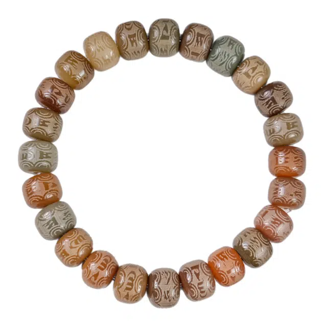 素于 国风新中式小众高级感文玩佛珠念珠考试考公考研上岸转运好运平安招桃花节节高升 白玉菩提 手串 男女同款情侣款