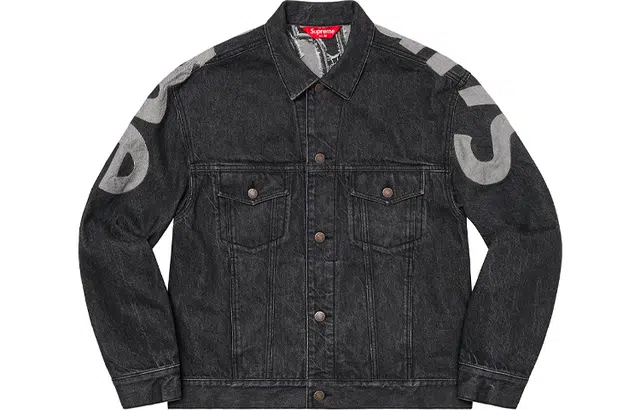 Supreme Inset Logo Denim Trucker Jacket