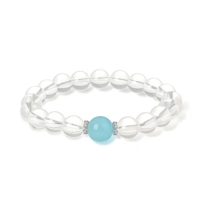 【净化霉运|净化负能量】 银千惠 时来运转学业上岸水晶磁场能量平衡事业转运财运享通 小众气质简约女生百搭高级感首饰 白水晶 手串 女款