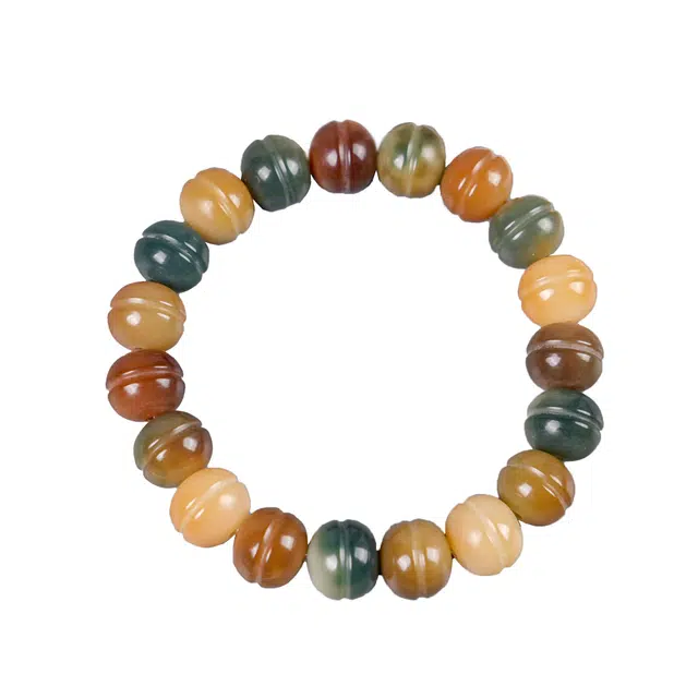 素于 国潮新中式轻奢高级感招财纳福八方来财考试考研考公上岸转运国风简约百搭念珠 转运珠好运 白玉菩提 手串 男女同款情侣款