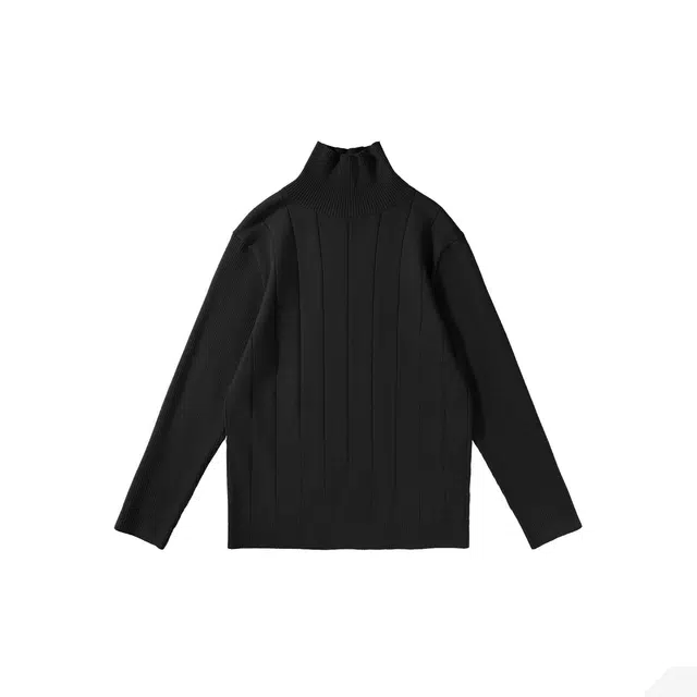 我是大卫 修身竖条纹打底韩系高领商务针织衫 男女同款