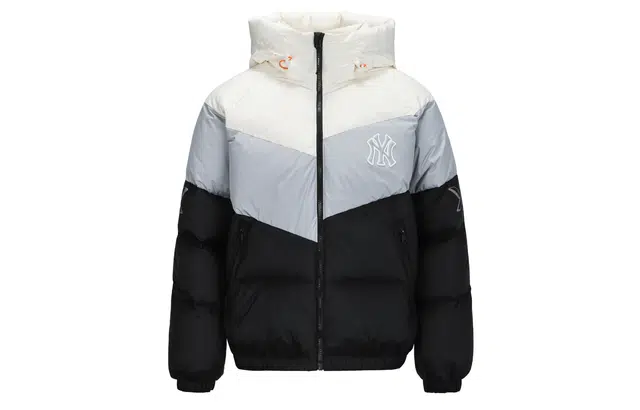 MLB Ivory Hooded Puffer Jacket