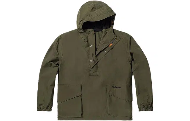 Timberland Waterproof Hooded Pullover Jacket Military Green