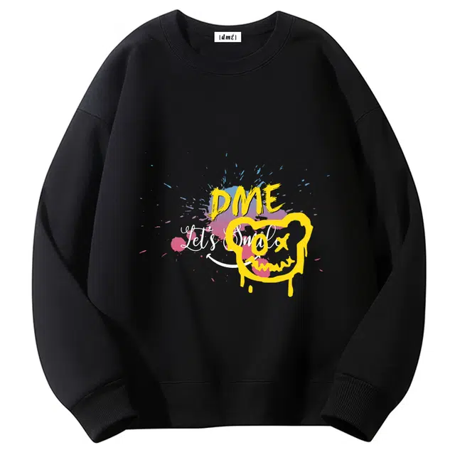 【dme】 美式复古宽松圆领舒适中性风卫衣 男女同款