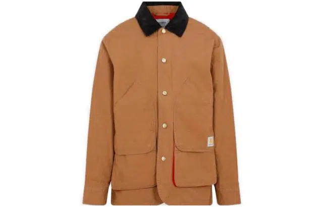 Carhartt WIP Loose Button Collar Jacket Brown