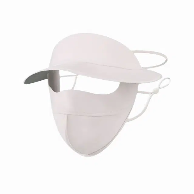 北极绒 二合一全脸遮阳透气户外骑行出游 聚酯纤维 防晒帽 男女同款情侣款