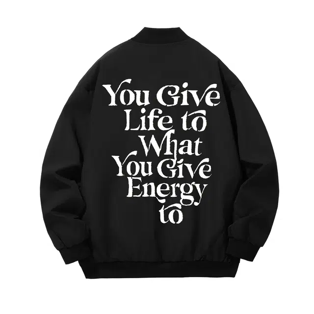 贵人鸟 字母小众宽松设计感夹克外套 男女同款 黑色