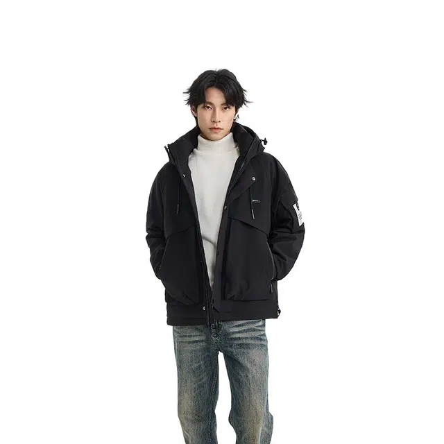 【dme】 户外机能防风防水工装连帽保暖羽绒服 男女同款