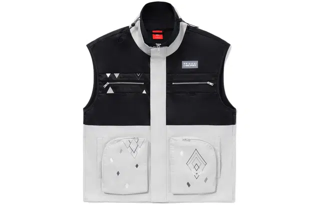 李宁 休闲运动宽松立领单马甲 男款 冰川灰