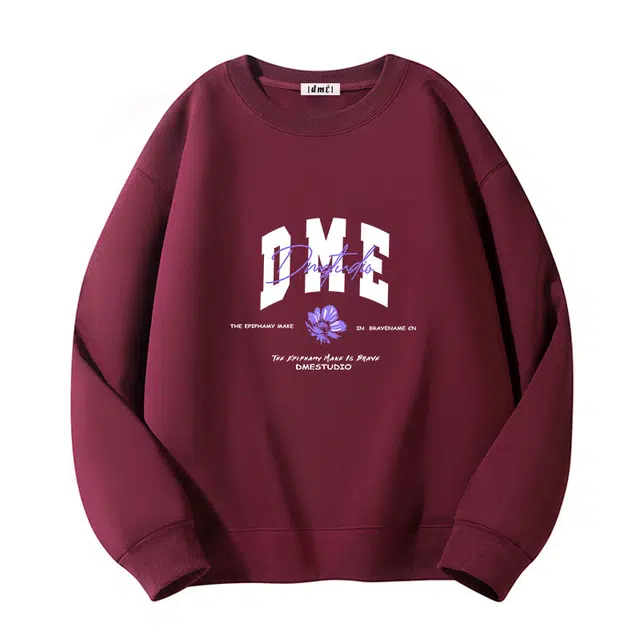 【dme】 百搭简约美式重磅宽松休闲纯色长袖卫衣 男女同款