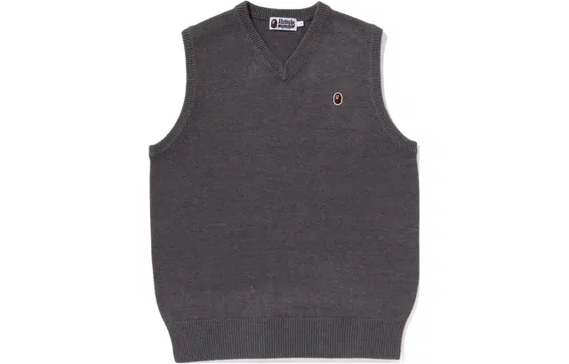 A BATHING APE V-Neck Knit Vest Black