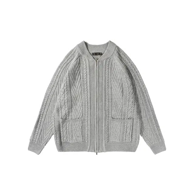 我是大卫 纯色百搭简约舒适时尚针织衫 男女同款 灰色