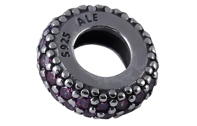 Pandora Pave Charm Pendant Dreamy Purple