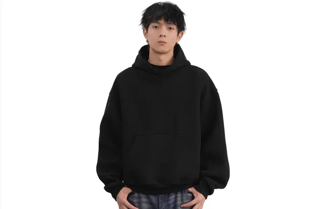 徐太浪 美式复古纯色重磅短款潮流百搭宽松休闲连帽卫衣 男女同款