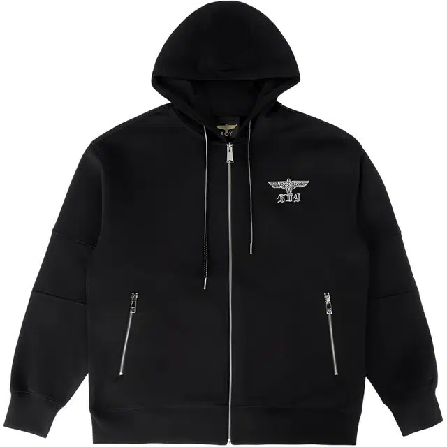 Boy London Oversized Hoodie Zip-Up Black