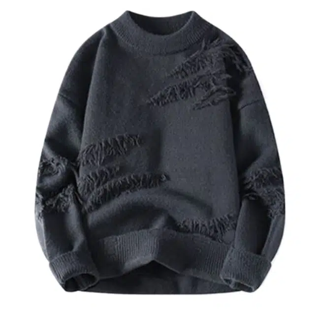 玉儿恋 保暖加厚宽松套头针织衫 男款