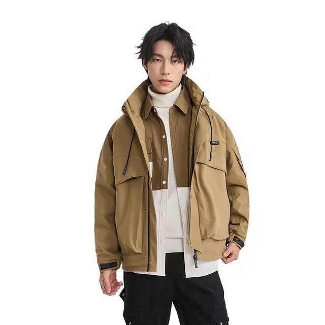 【dme】 户外机能防风防水工装连帽保暖羽绒服 男女同款
