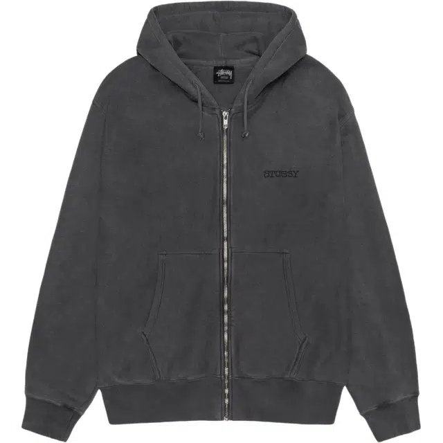 Stussy SS25 JUMBO ZIP HOODIE PIGMENT DYED