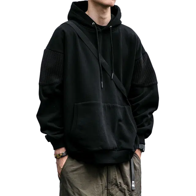 北极绒 重磅潮牌美式复古宽松百搭连帽套头休闲卫衣 男款