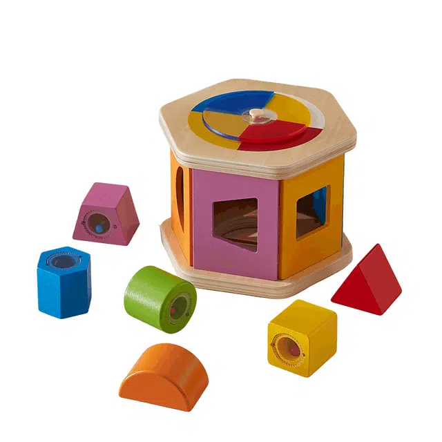 英氏 盒子多面体  趣味探索盒积木 早教益智玩具