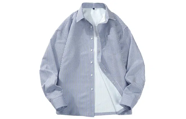 雅鹿 宽松条纹休闲百搭长袖夹克外套 男女同款