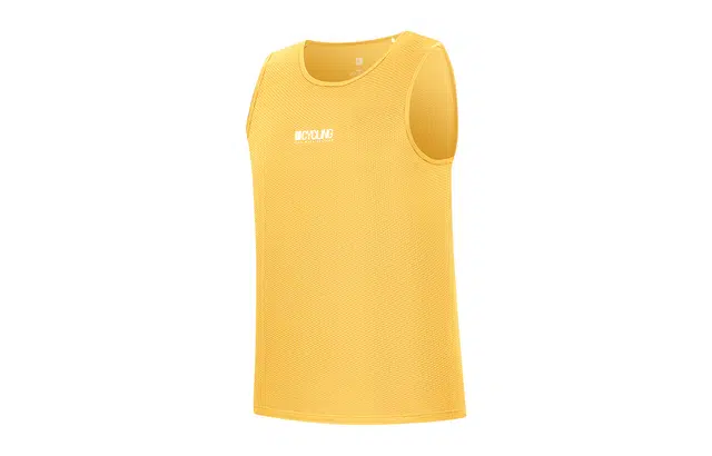 乔丹 字母圆领透气百搭无袖背心 男款 金盏黄
