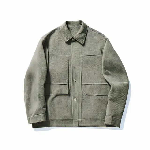 雅鹿 竖条肌理休闲夹克外套 男款