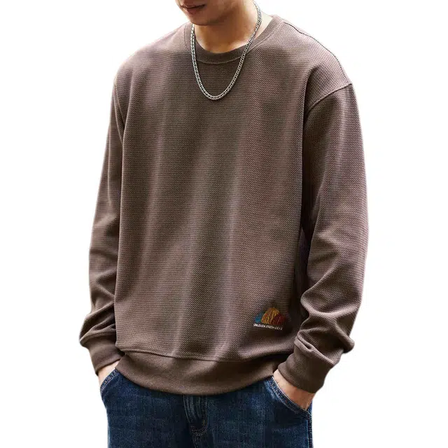 格蓝鹿 圆领薄款宽松卫衣 男款
