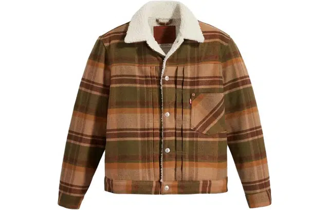 Levis Type I Plaid Sherpa Trucker Jacket