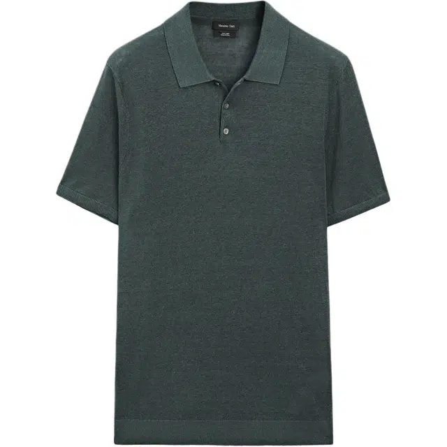 Massimo Dutti Polo Shirt Green