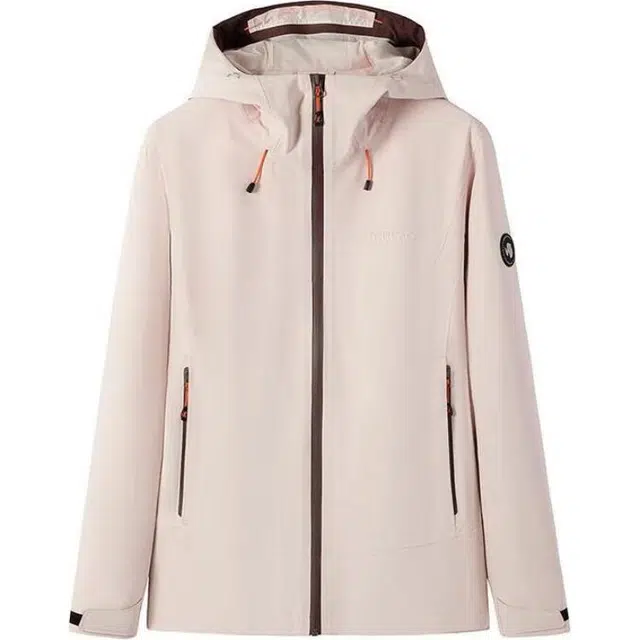 探路者 户外防水保暖冲锋衣 男女同款 石晶粉