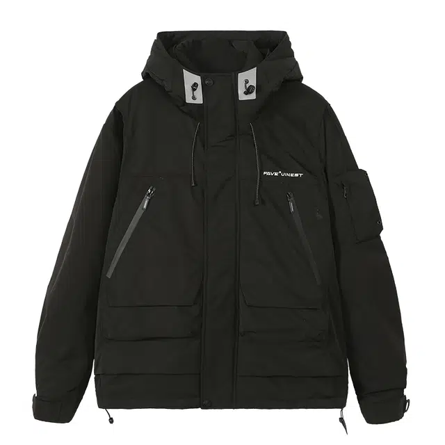 【dme】 美式工装机能字母刺绣防风山系连帽羽绒服 男女同款