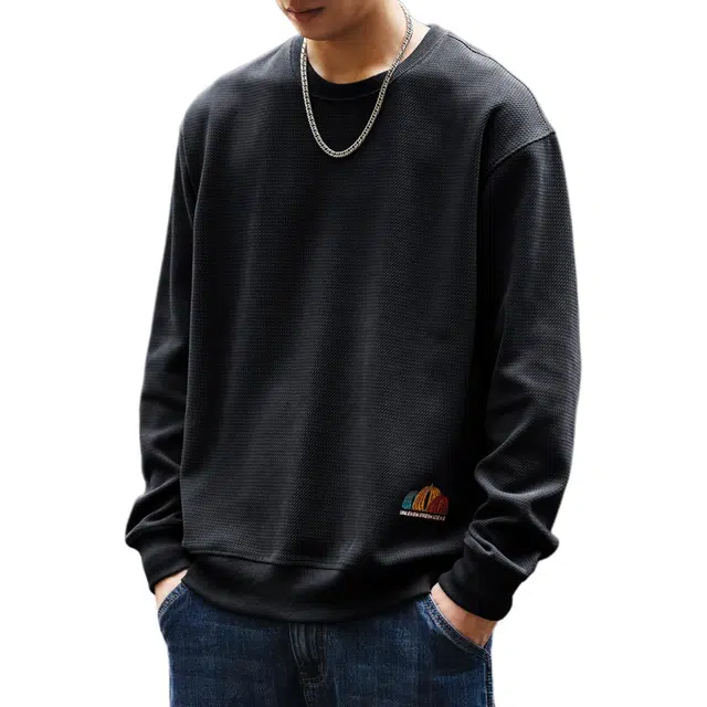 格蓝鹿 圆领薄款宽松卫衣 男款