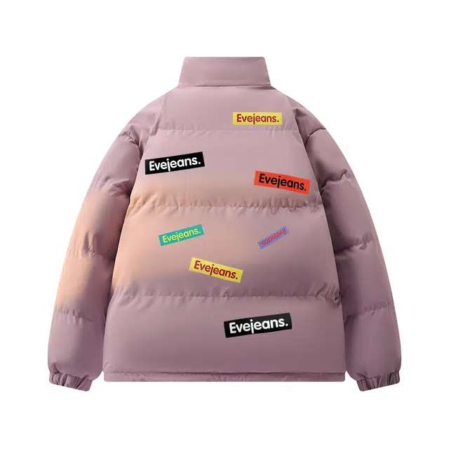 依文 面包服简约纯色休闲宽松防风防寒保暖加厚舒适百搭时尚设计感新元素棉服 男女同款 藏青色