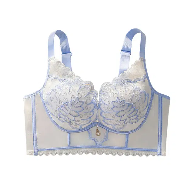 欧迪芬 透气柔软亲肤聚拢上托防下垂软支撑无钢圈时尚蕾丝文胸 女款