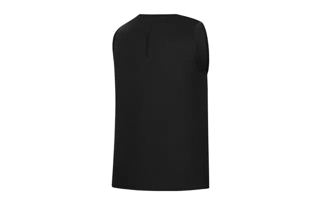 乔丹 字母圆领透气百搭无袖背心 男款 黑色