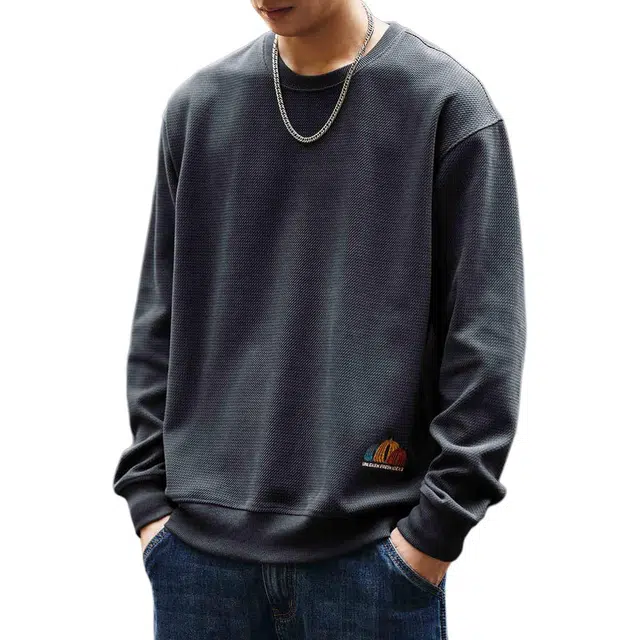 格蓝鹿 圆领薄款宽松卫衣 男款