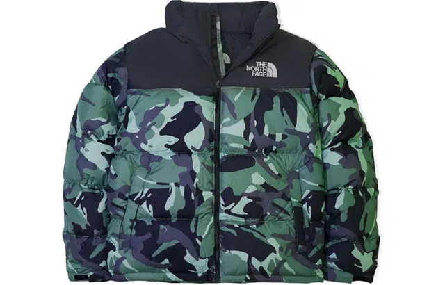 The North Face Retro Nuptse 1996 Green Camo