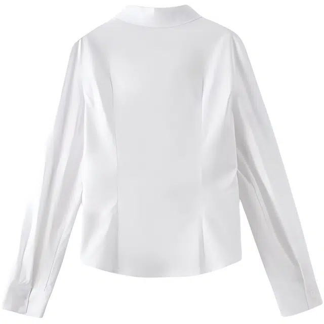 三福 设计感简约舒适长袖衬衫 女款 米白色