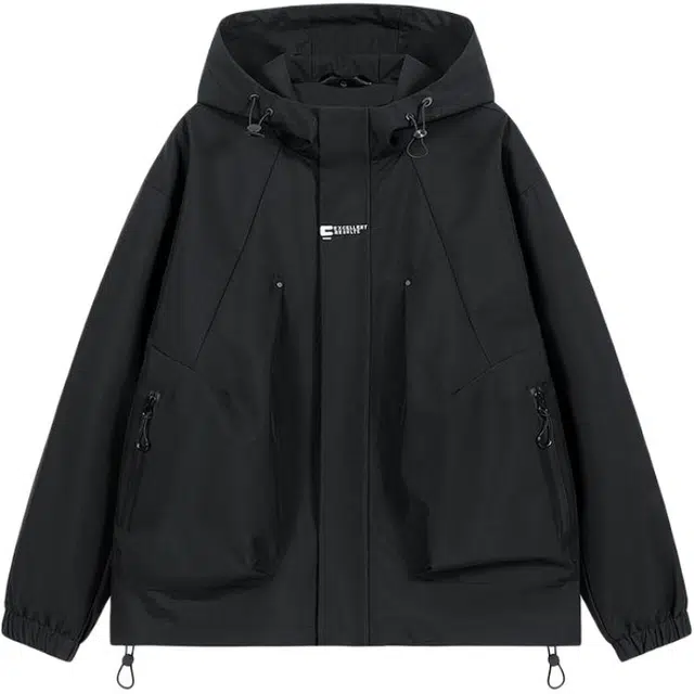 玉儿恋 连帽宽松防水运动户外工装休闲夹克外套 男女同款