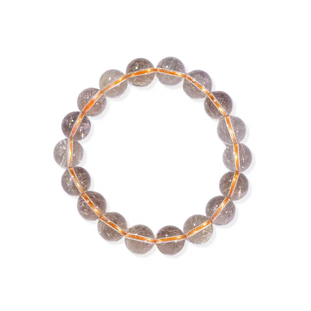 祥燕 高端珍品星光点点财富之石日常通勤做个富婆好运天然 金发晶 水晶手串 男女同款情侣款