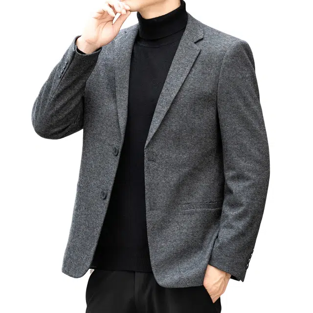 富铤 极简主义纯色磨毛质感易打理西装 男款 灰色